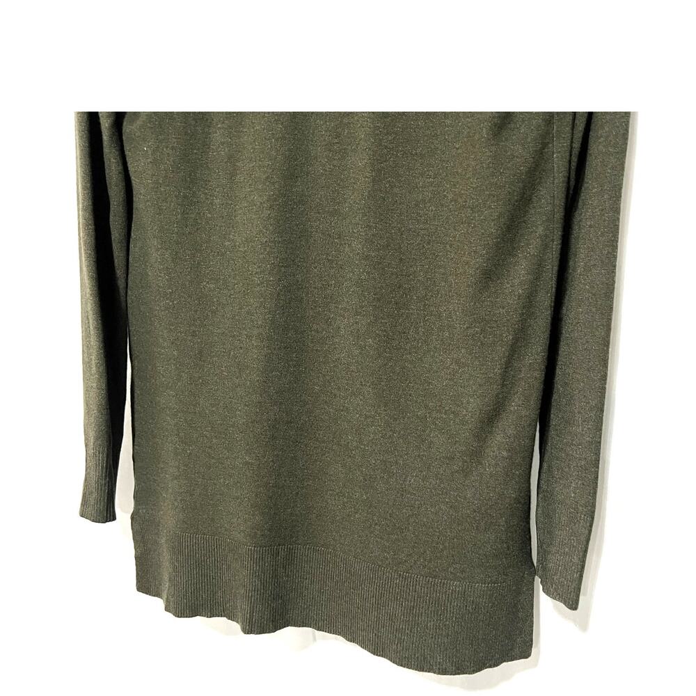 Pink Clover Open Front Fine Knit Cardigan Sweater Army Green Womens XSmall NEW - Picture 7 of 13